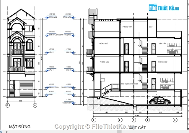 bản vẽ nhà phố 4 tầng,thiết kế nhà phố 4 tầng,revit nhà phố,nhà phố 4 tầng 5x16m,bản vẽ revit nhà phố 4 tầng